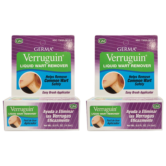 Germa Verruguin Wart Remover 0.05 Fl Oz - 14.8 ml. Pack of 2