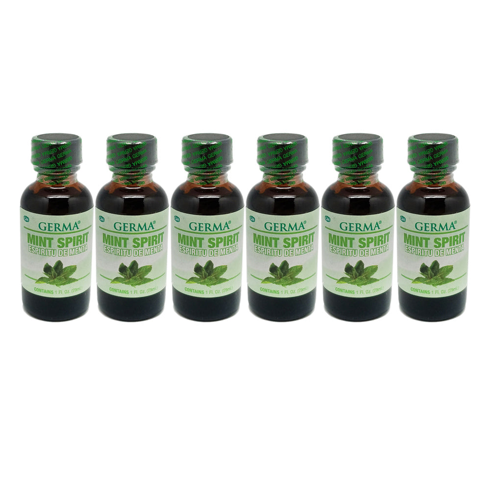 Germa Mint Spirit, Herbal Remedy/Espiritu de Menta, Remedio Natural 1Oz. Pack of 6