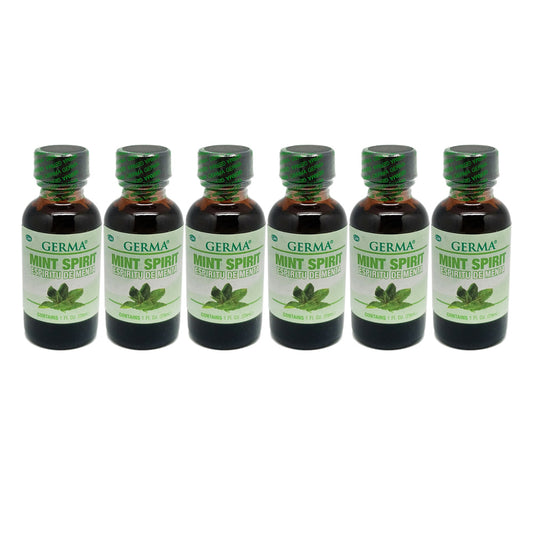 Germa Mint Spirit, Herbal Remedy/Espiritu de Menta, Remedio Natural 1Oz. Pack of 6