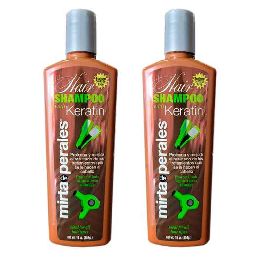 Mirta De Perales Keratin Shampoo 16 Oz. Pack of 2