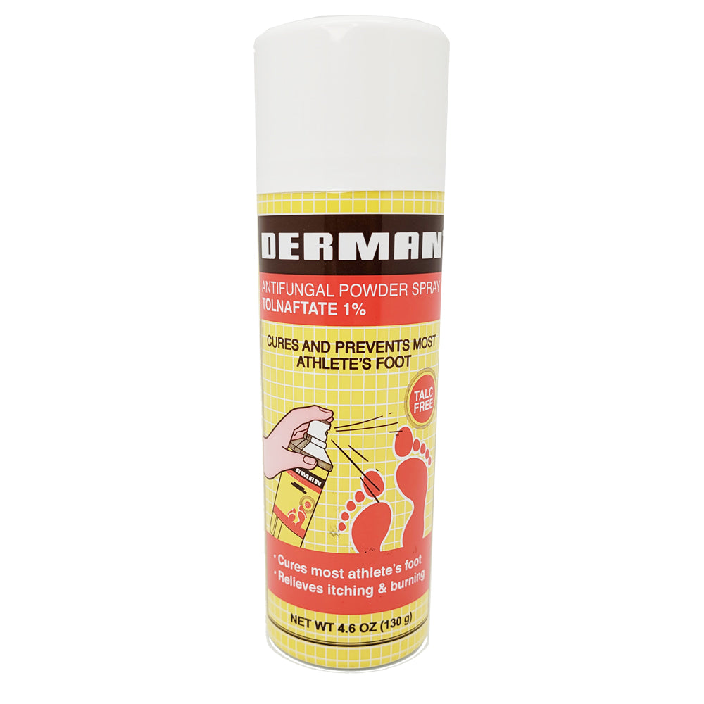 Derman Antifungal Powder Spray. Athlete's Foot and Skin Fungus Treatment. 4.60oz