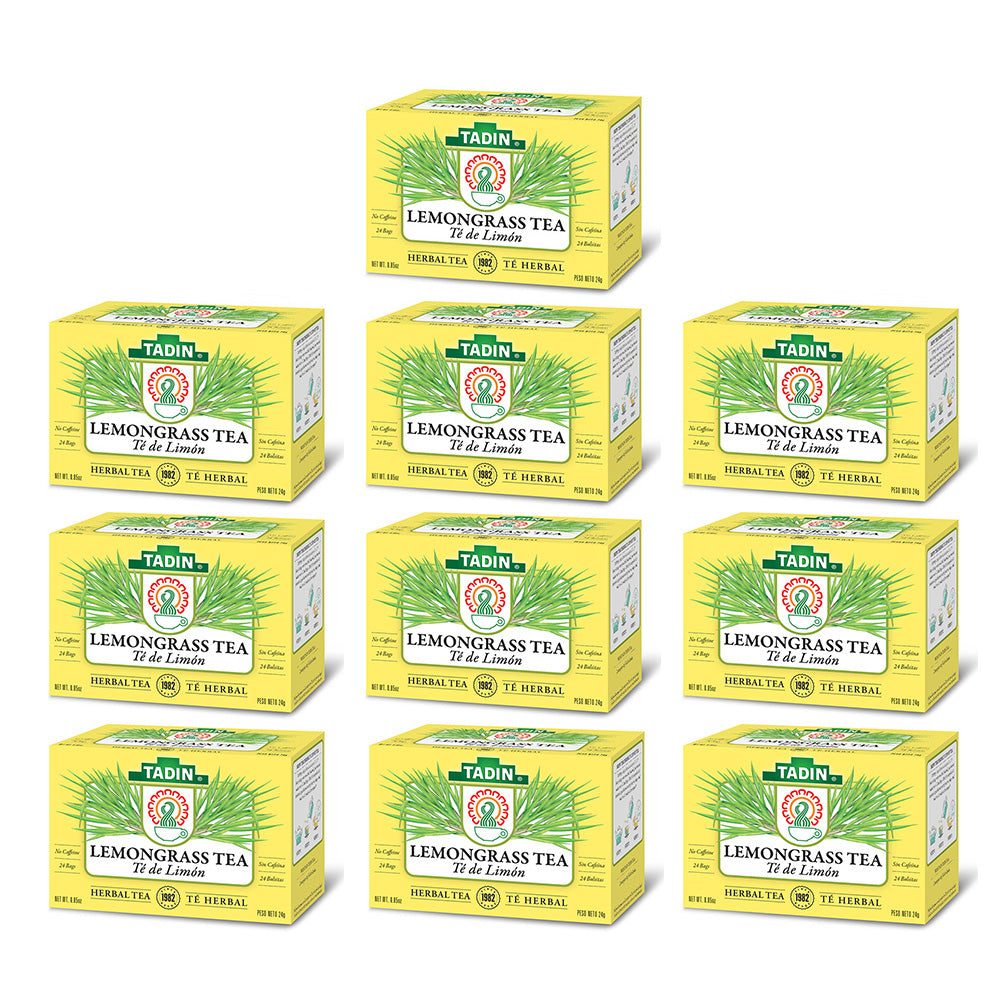 Tadin Tea Té de Limón / Lemongrass. 24 Bags. 0.84 Oz. Pack of 10