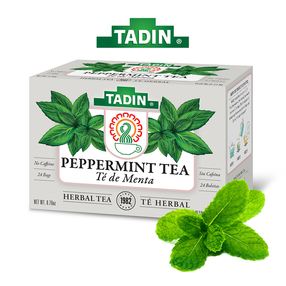 Tadin Tea Menta / Peppermint. 24 Bags. 0.85 Oz. Pack of 6