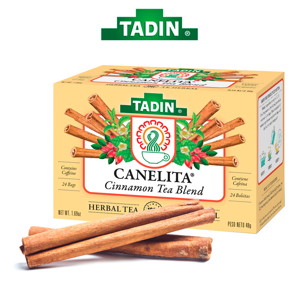 Tadin Tea Canelita / Cinnamon Tea Blend. 24 Bags. 1.52 Oz. Pack of 3