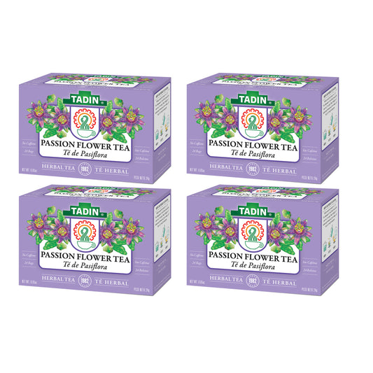 Tadin Tea Pasiflora / Passion Flower. 24 Bags. 0.84 Oz - Pack 4