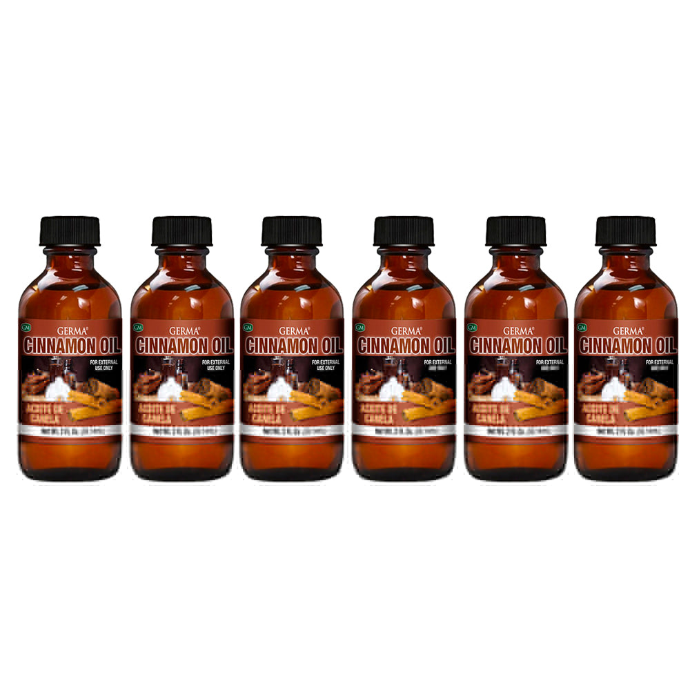 Germa Cinnamon Oil, Relaxing Aroma/Aceite de Canela, Aroma Relajante - 2oz. Pack of 6