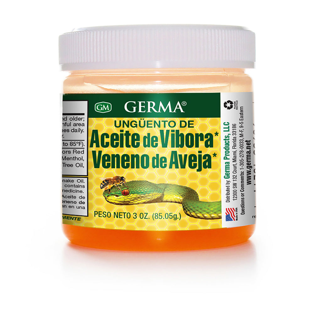 Germa Snake Oil & Bee Venom Ointment/Pomada Aceite de Vibora Veneno de Abeja 3Oz. Pack of 6