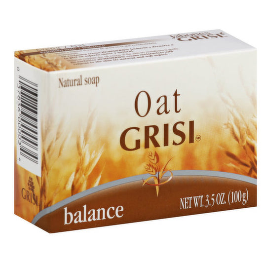 Grisi Oat Balancing Bar Soap. Cleanse, Exfoliate & Moisturize. Anti Acne. 3.5 oz
