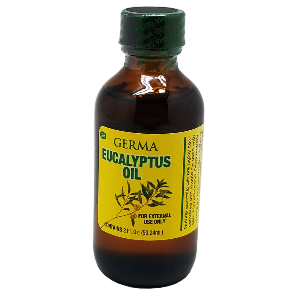 Germa Eucalyptus Oil Natural Emollient/Aceite de Eucalipto Emoliente Natural 2oz. Pack of 6