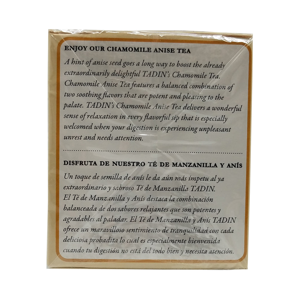 Tadin Chamomille Anise Tea. 24 Bags. Pack of 3