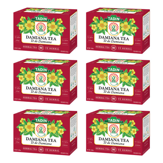 Tadin Tea Damiana / Damiana Tea. 24 Bags. 0.5 Oz - Pack of 6