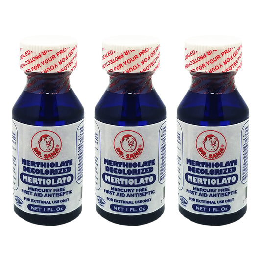 Dr Sana Decolorized Merthiolate Tincture. 1 Oz - Pack of 3