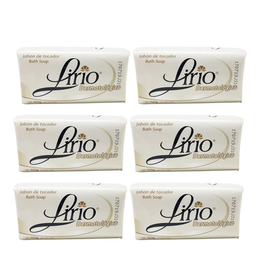 Lirio - Dermatologico Bar Soap 5.3 Ounces. Pack of 6