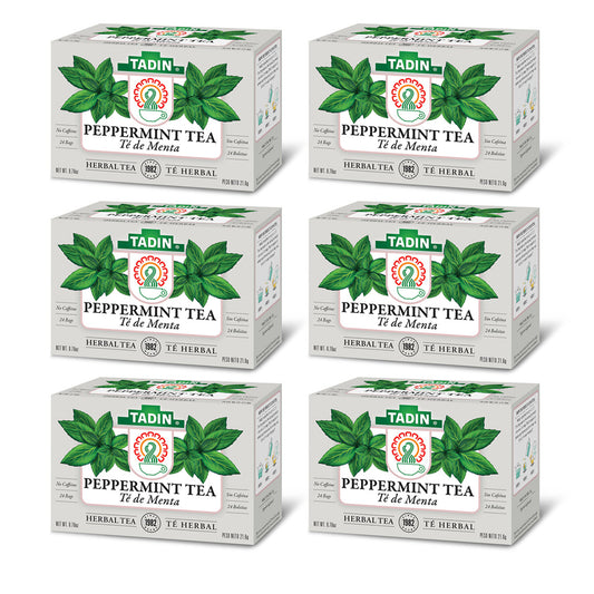 Tadin Tea Menta / Peppermint. 24 Bags. 0.85 Oz. Pack of 6