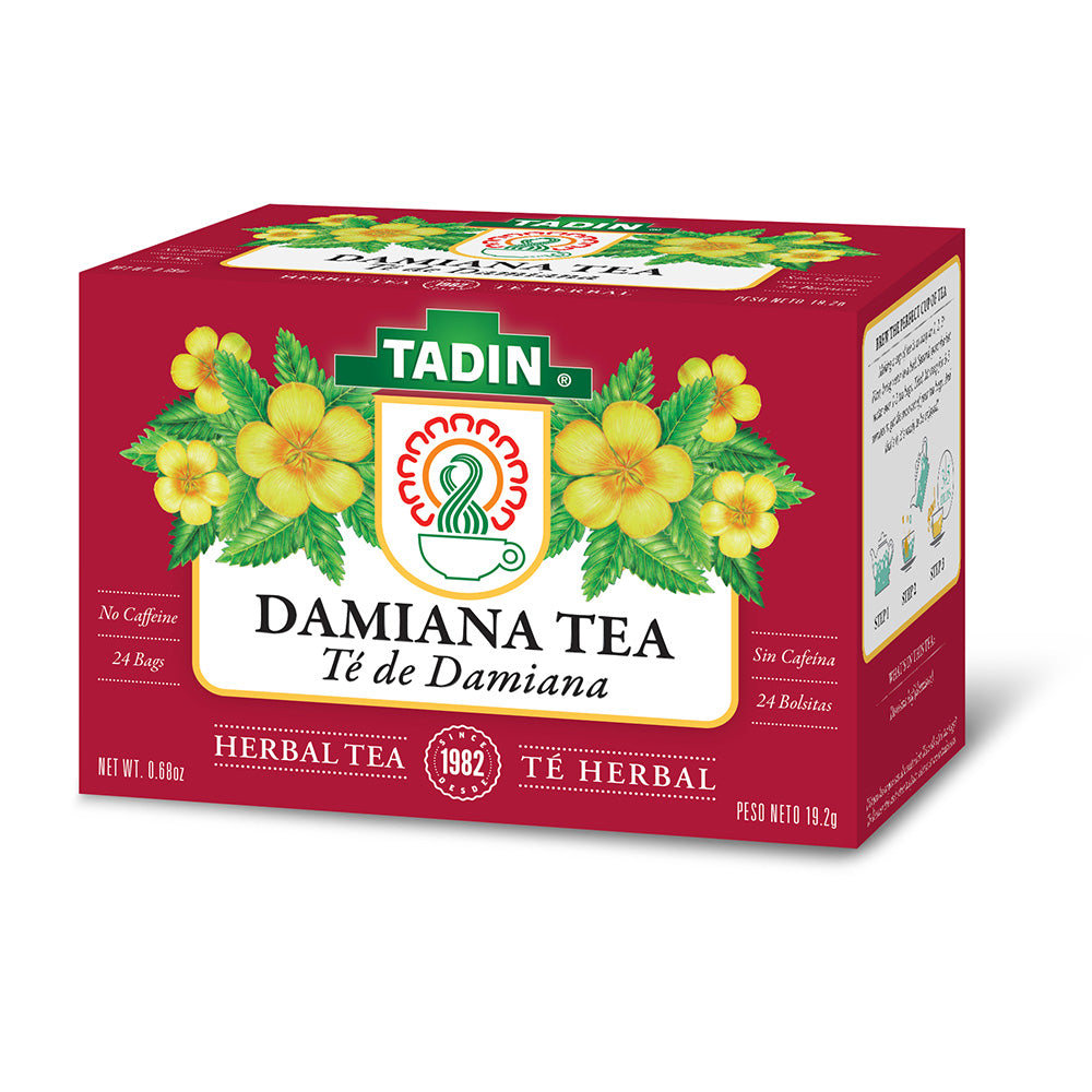 Tadin Tea Damiana / Damiana Tea. 24 Bags. 0.5 Oz - Pack of 6