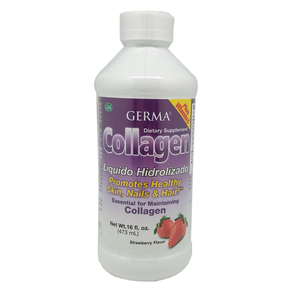 Germa Collagen Liquid, Strawberry/Colageno Liquido, Fresa 16 Oz - SotoDeals