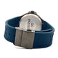 Glock Precision Watch. Black Steel Case / Blue Silicone Strap 15-2-22