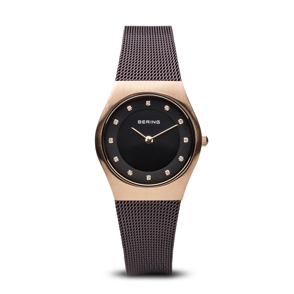 Bering Time Classic Roségold Gebürstet Steel Brown Dial Women's Watch 11927-262