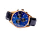 Bering Time Classic Rose Gold Stainless Steel & Blue Dial Men's Watch. 10542-567