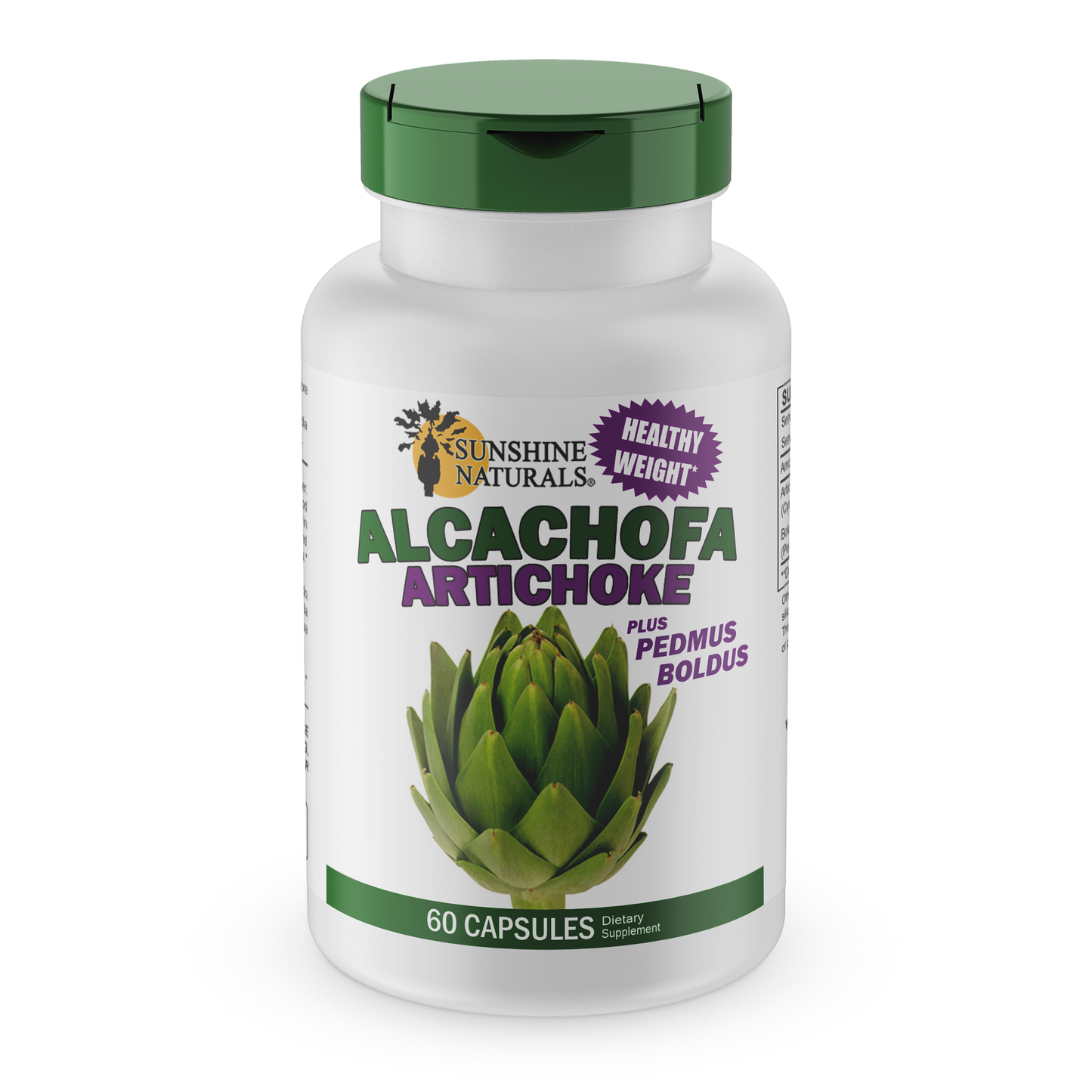 Sunshine Naturals Artichoke Supplement. Weight Loss and Liver Support. 60 Caps