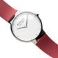 Bering Time Max René Collection, Stainless Steel Case and Silicone Bands Men's Watch Silver/Red 15540-500