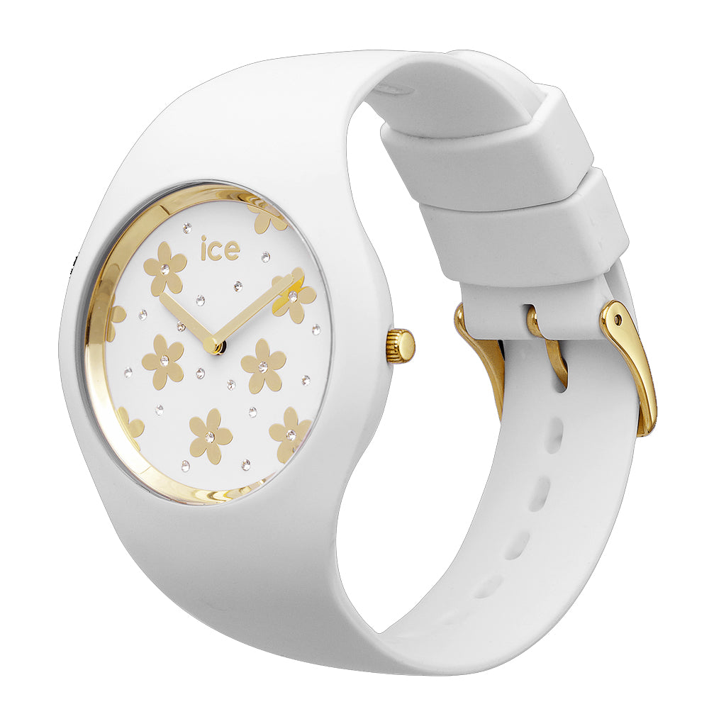 ICE Flower Precious White Stainless Steel Case and Strap Women's Watch. 16667