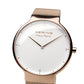 Bering Time Max René Collection. Stainless Steel Case and Milanese Bands Rosegold Men's Watch 15540-364