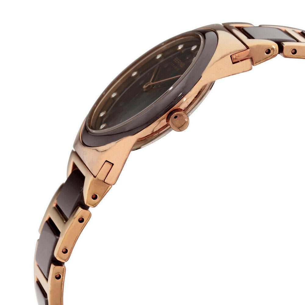 Bering Time Ceramic Rose Gold Steel with Ceramic Links Women's Watch. 32230-765
