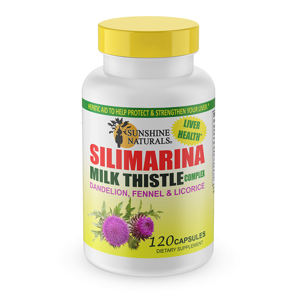 Sunshine Naturals Milk Thistle Complex. Liver Health Support. 600 mg. 120 Caps