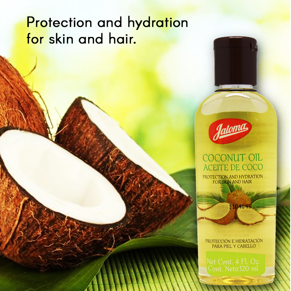 Jaloma Coconut Oil for Skin & Hair 4 Fl Oz / 120 ml. - SotoDeals