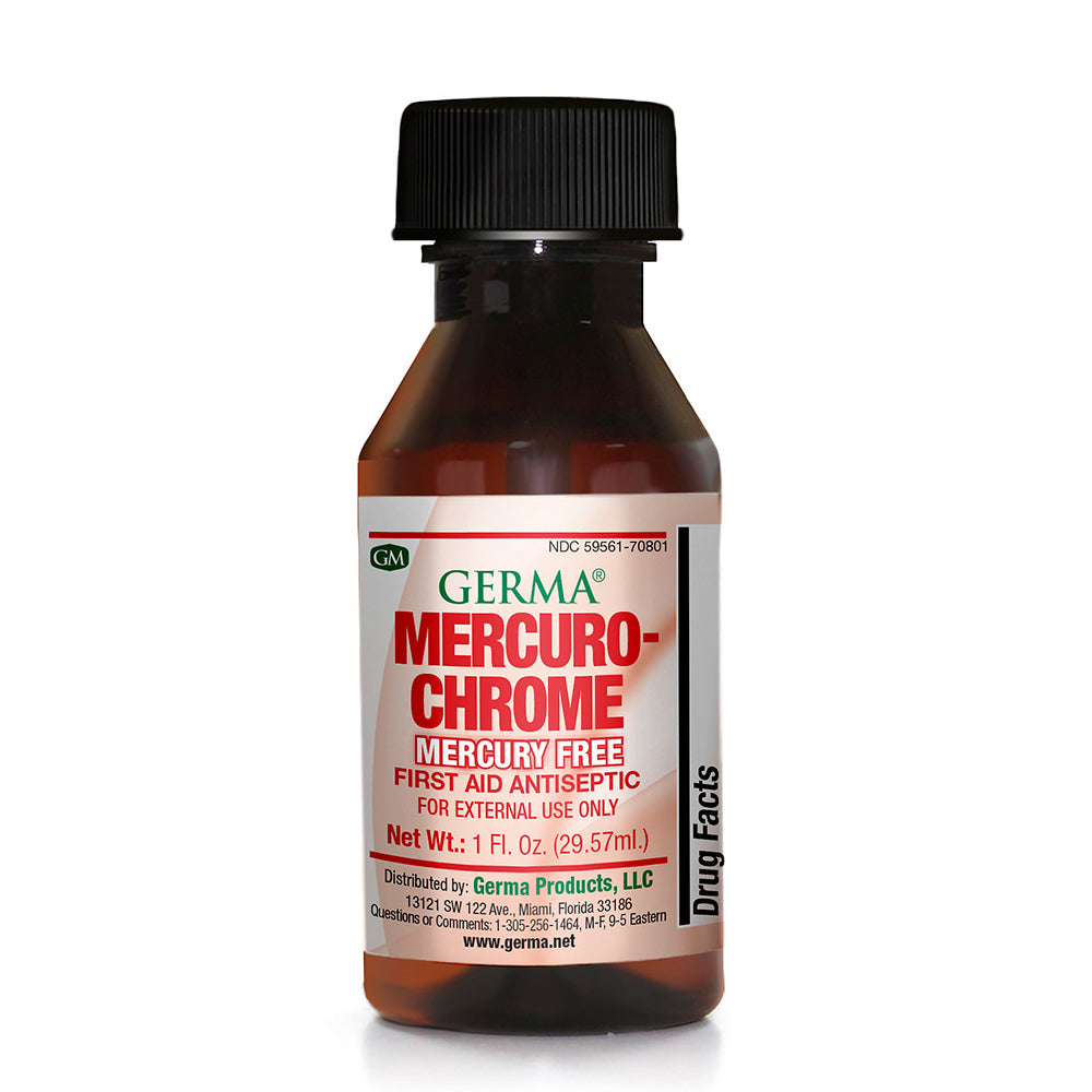Germa MercuroChrome, External Use, Red/Mercuro-Cromo, Uso Externo, Rojo - 1oz - SotoDeals