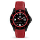 ICE Black Stainless Steel Case with Red Silicone Strap Men's Watch. 015782
