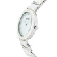 Bering Time Ceramic Collection Polished Stainless Steel Case & Strap with Ceramic Links, White Dial and Swarovski Elements Women's Watch 11429-754