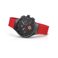 Glock Precision Watch. Black Steel Case / Red Silicone Strap 16-1-18