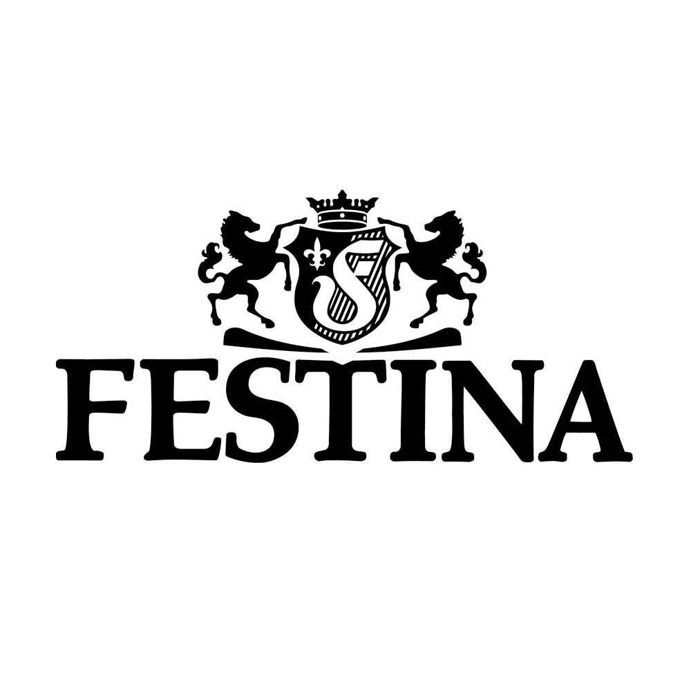 Festina Silver Stainless Steel Case & Strap, Black Dial Women's Watch. F20485-2