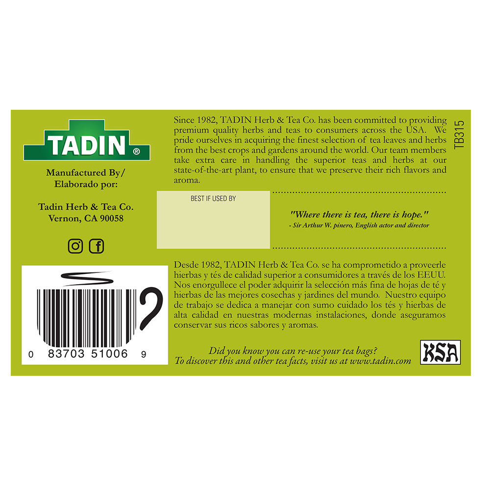 Tadin Tea Riñosan. 24 Bags. 1.01 Oz