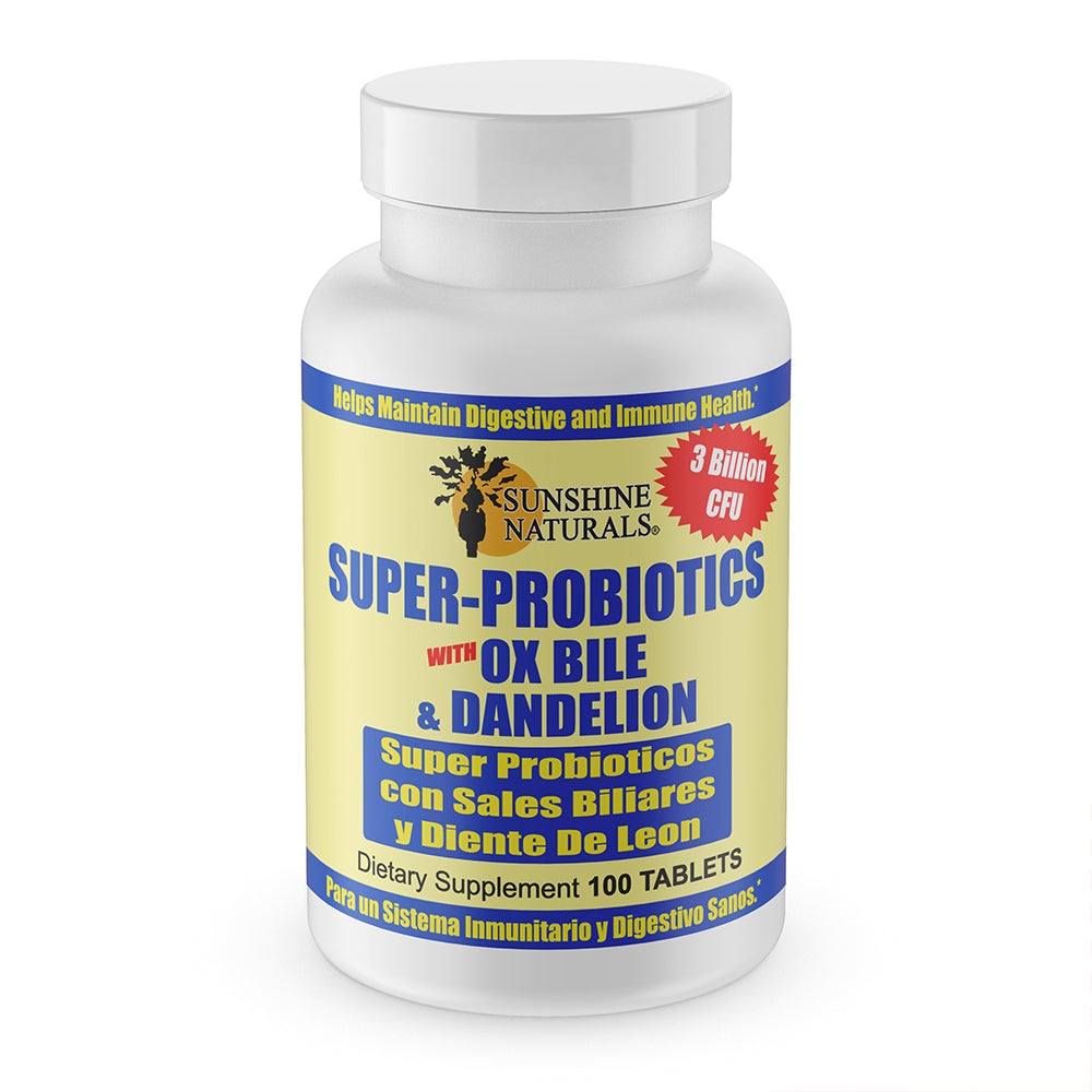 Sunshine Naturals Super Probiotics Supplement. Improves Digestion. 100 Capsules