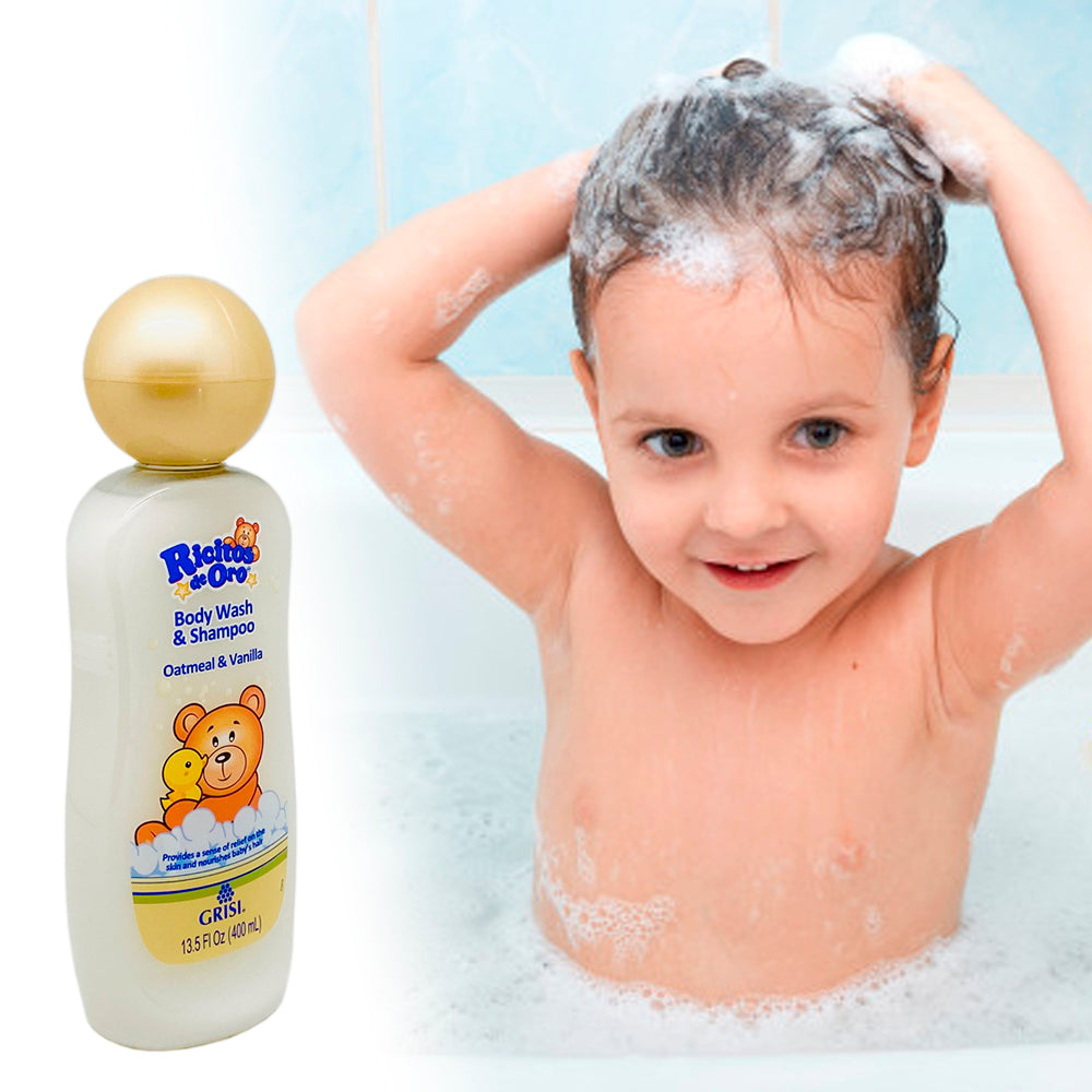 Ricitos de Oro Oatmeal & Vanilla Wash & Shampoo 13.5 Fl Ounce