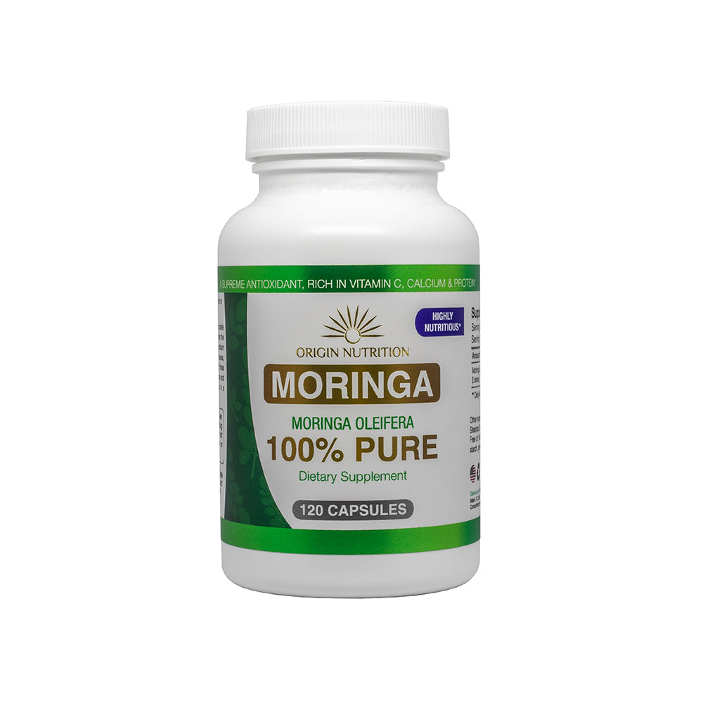 Origin Nutrition 100% Pure Moringa Oleifera Dietary Supplement. 120 Capsules