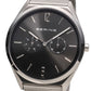 Bering Time Ultra Slim Silver Steel Case and Black Dial Unisex Watch. 17140-002