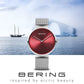 Bering Time Classic Silver Stainless Steel and Red Dial Women's Watch. 14539-003