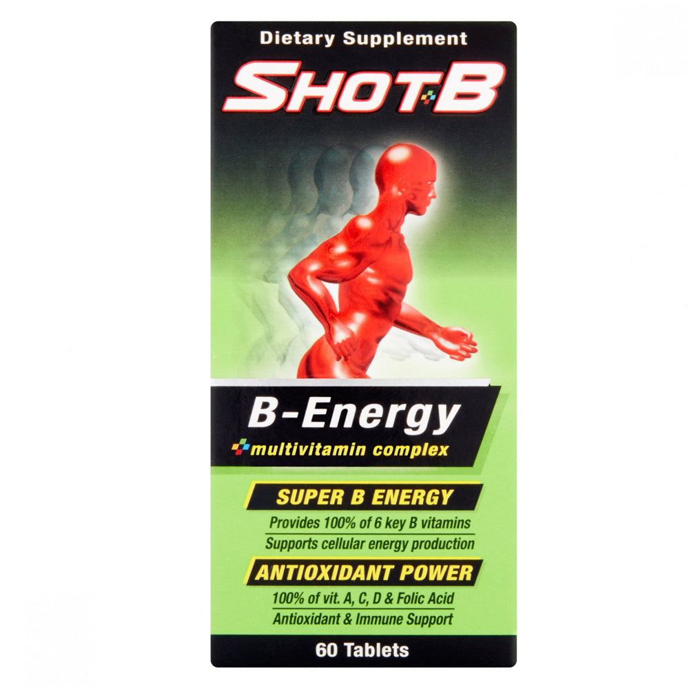 Shot B Dietary Supplement. B Vitamins, Immune Support & Energy Booster. 60 Tabs