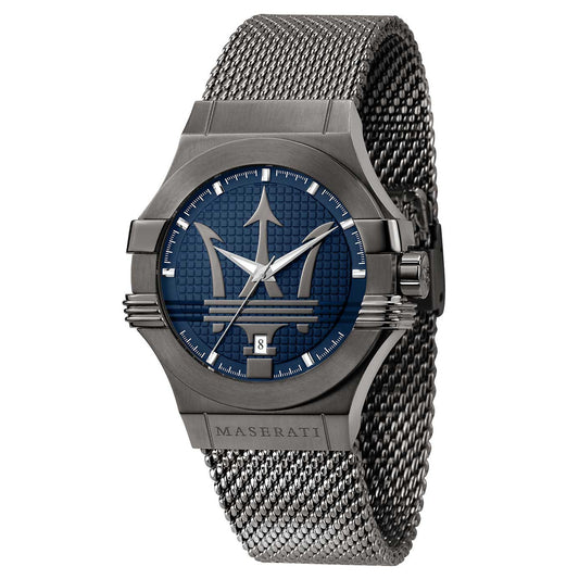 Maserati Potenza Gray Stainless Steel Case & Blue Dial Men's Watch. R8853108005