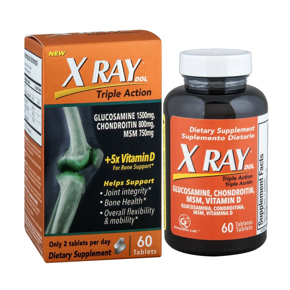 X Ray Dol Triple Action Dietary Supplement. Bone and Joint Support. 60 Tablets
