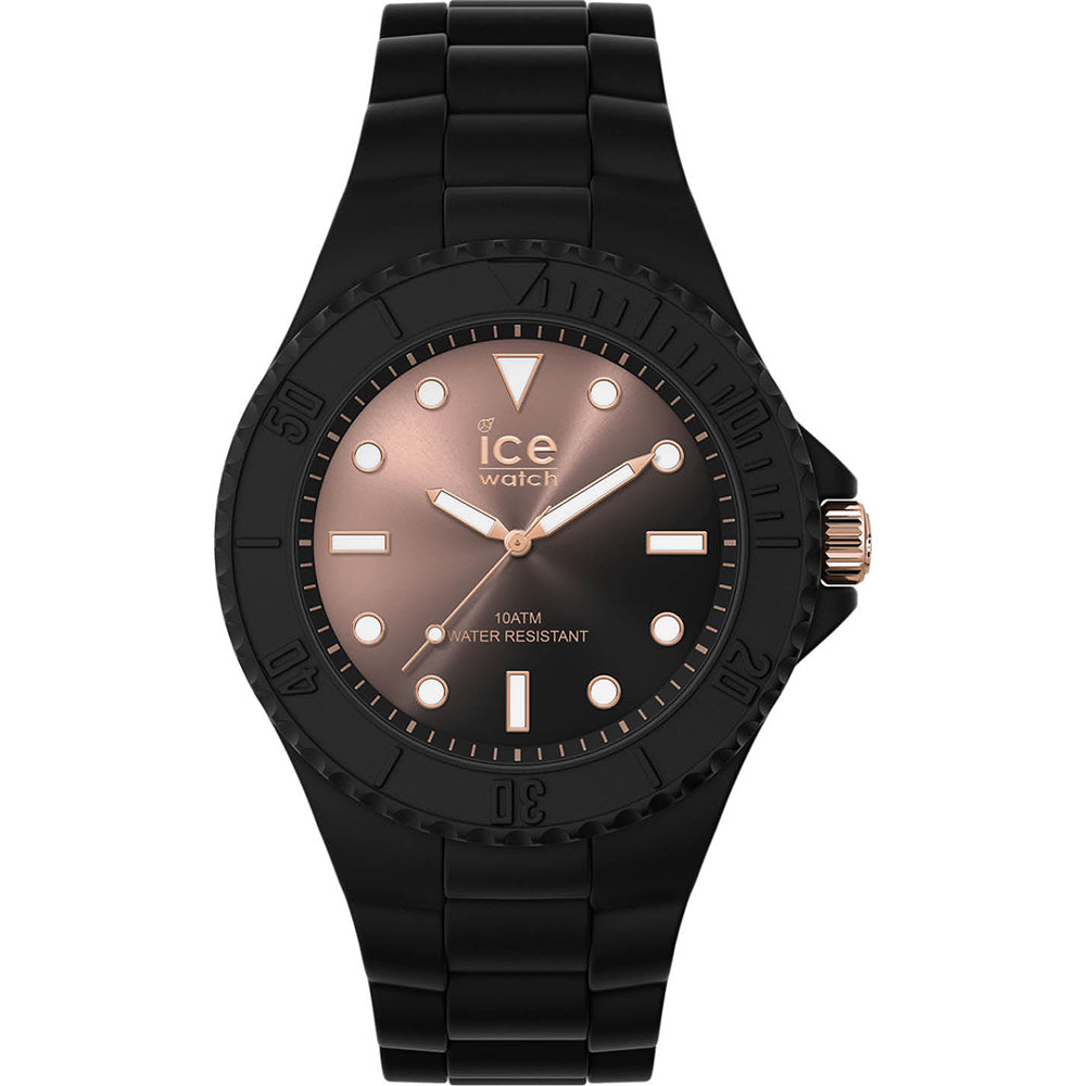 ICE Generation Black Stainless Steel Case & Silicone Strap Unisex Watch. 019157