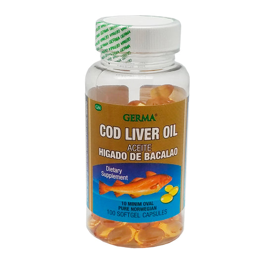 Germa Cod Liver Oil/Aceite de Higado de Bacalao 100 Caps - SotoDeals