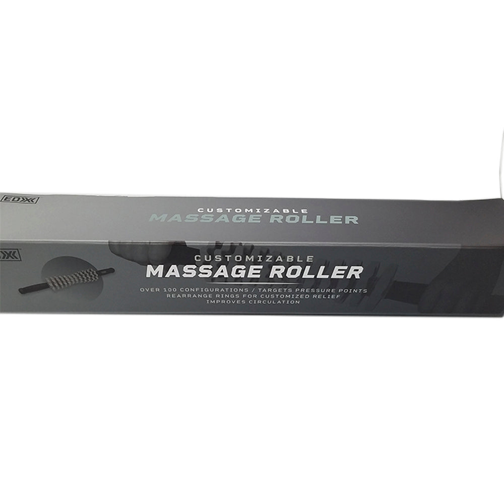 EDX - Customizable 12 Roller Massage Stick. Gray