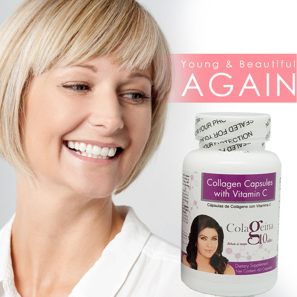 Colageina 10 by Victoria Ruffo, Collagen & Vitamin C 60 caps. - SotoDeals