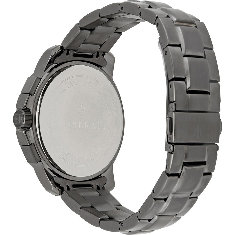 Maserati Successo Anthracite Stainless Steel & Grey Dial Mens Watch. R8873621007