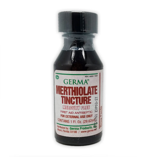 Germa Merthiolate Tincture, First Aid Antiseptic for Minor injuries, Red - 1oz - SotoDeals